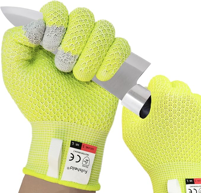 Fullsheild Cut Resistant Gloves Food Grade Level 5 Protection for Kitchen Anti Cut Gloves for Meat Cutting Woodworking
