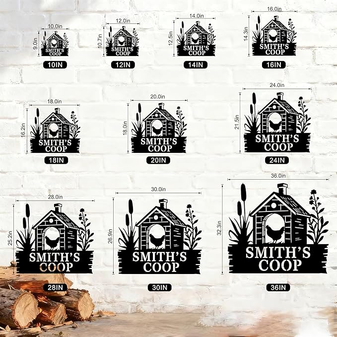 Chicken Coop Signs, Chicken Coop Decor, Chicken Coop Accessories, Custom Farm Sign, Personalized Fluffy Butt Hut Chicken Sign,Funny Signs for Chicken Coops, Chicken Metal Signs for Coop Funny Outdoor