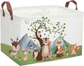 Kids Basket Animal Baskets Cute Storage Bins Rectangular Toy Storage Bin Organizer Book Box ,Animals Room Decor(Mountain animal)