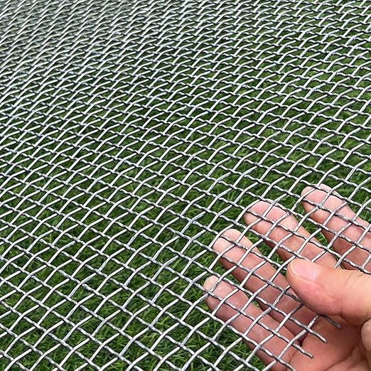 16 Gauge Strong Galvanized Woven Mesh 40"X24" 1/3" Mesh(About 0.32")|Delivered Flat|Poultry Cage Netting -Anti-Rodent Steel Mesh Crimped Mesh Snake Fence Chicken Wire Fencing-Corrugated Wire