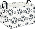 Rectangular Soccer Basket Kids Storage Bins Baby Boy Basket Kids Toy Storage Bin Organizer Box Boys Room Decor for Home(Soccer)