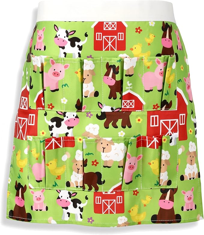 Plum Hill Kids Chicken Egg Collecting Apron with Pockets