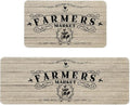 Roszwtit Farmhouse Kitchen Rugs and Mats Set of 2, Farmhouse Kitchen Mat, Seasonal Holiday Cooking Sets Low-Profile Non-Slip Floor Mats for Home Kitchen Decor - 17x29 and 17x47 Inch