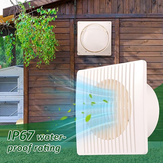 Solar Powered Exhaust Fan for Chicken Coop, Solar Powered Fan for Dog House, Waterproof Solar Exhaust Fan, Solar Ventilation Fan, Solar Fan for Chicken Coop