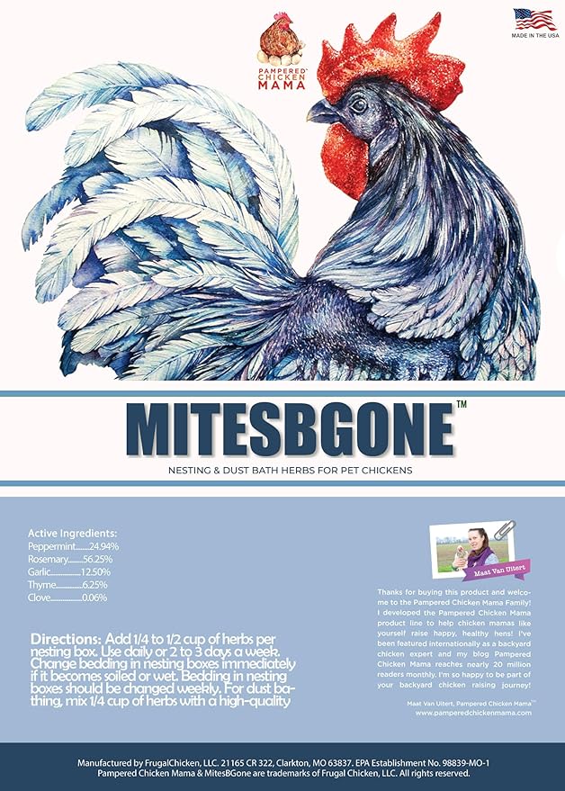 MitesBGone Backyard Chicken Nesting Herbs 10 oz - Get A Clean & Healthy Coop Naturally