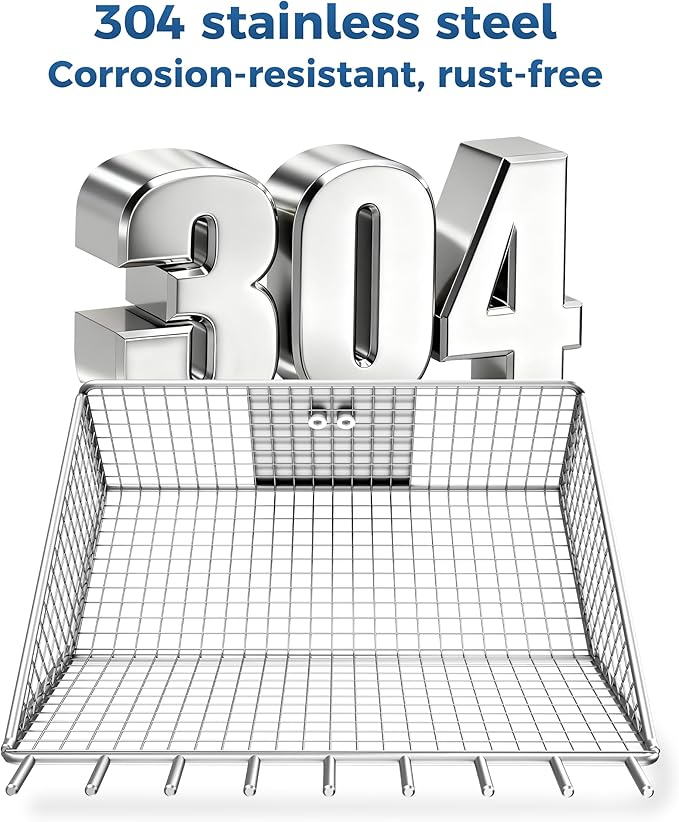 Chicken Poop Scooper & Rake 2-in-1,304 Stainless Steel Rustproof Shovel Head with 35" to 62" Adjustable Handle,Coop Cleaning Tool Scoop,Sifting Shovel for Goat Stall/Stable/Farm