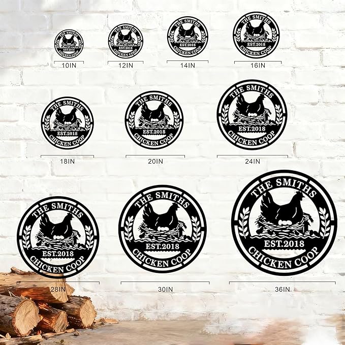 Personalized Metal Coop Sign, Custom Chicken Name Sign,Chicken Coop Decor,Chicken Coop Accessories, Personalized Chicken Coop Farm Sign,Funny Signs for Chicken Coops