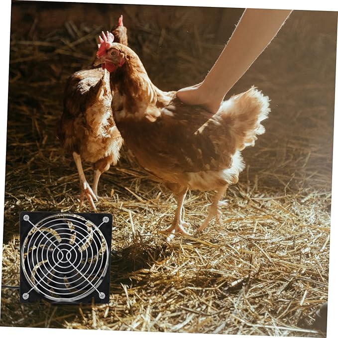 Yardwe 3sets Solar Panel Chicken Coop Fan Small Solar Powered Cooling Fan for and Greenhouse Energy Saving Ventilation