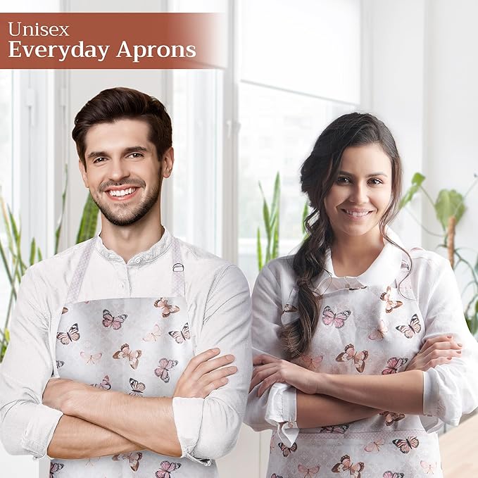 Maison d' Hermine 100% Cotton Apron for women with Pocket Kitchen Chef Apron for Men Cooking Easter Decorations