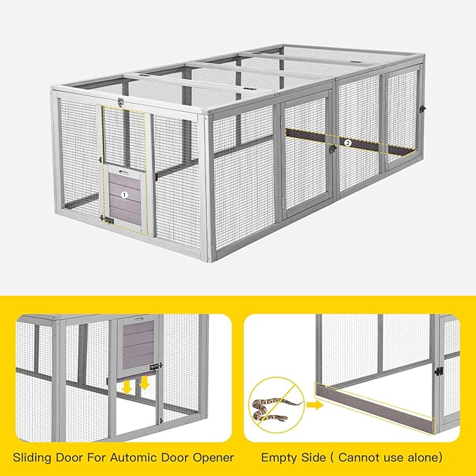 Aivituvin Chicken Coop Run Extension Rabbit Enclosure Outdoor Duck Hen Playpen
