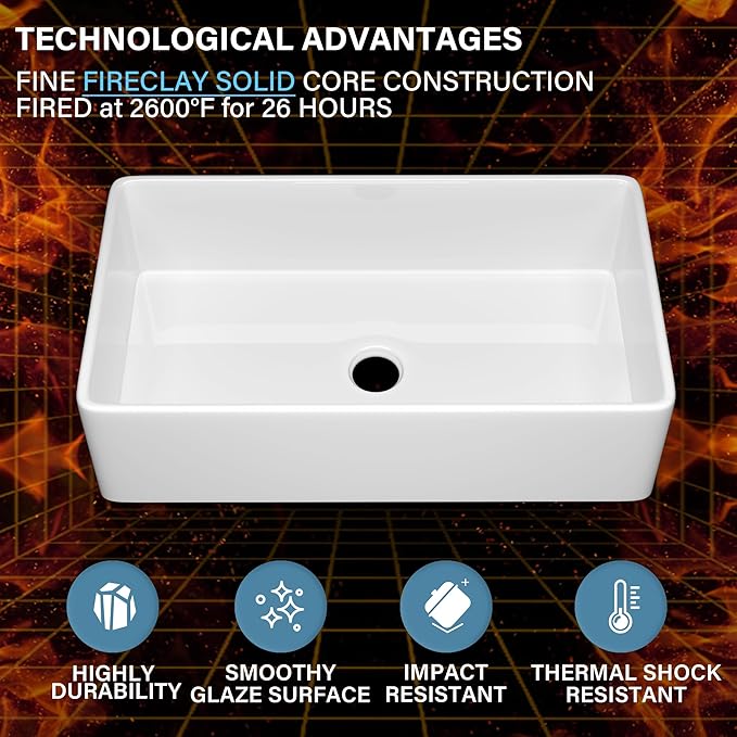 Extra Large White Farmhouse Sink 36 x 20 Inch, Firecaly Apron Front Undermount Farm Kitchen Sink Deep Single Bowl for Kitchen, w Accessories 2 Types, Fits MIN. Cabinet Size: 24"Dx39"W