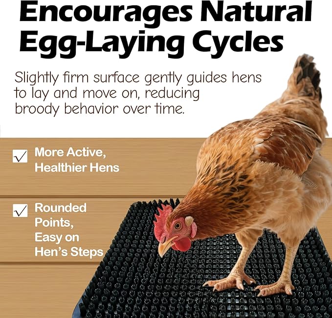 Washable Nesting Pads for Chicken Coop, Chicken Nesting Boxes for Laying Eggs, Laying Pads for Hens, Reusable Nest Mats, Black 4 Count