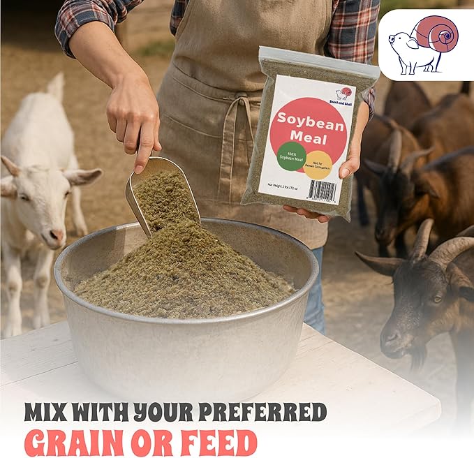 Soybean Meal for Poultry & Livestock – 2 lb Non-GMO High Protein Animal Feed – All-Natural, Plant-Based Supplement for Chickens, Goats, Pigs – No Additives, Supports Growth & Egg Production
