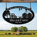 Personalized Metal Farm Signs, Custom Ranch Sign, Customized Farm Metal Signs Outdoor, Custom Large Hanging Family Name Sign for Farms, Ranch, Barn, Farmhouse