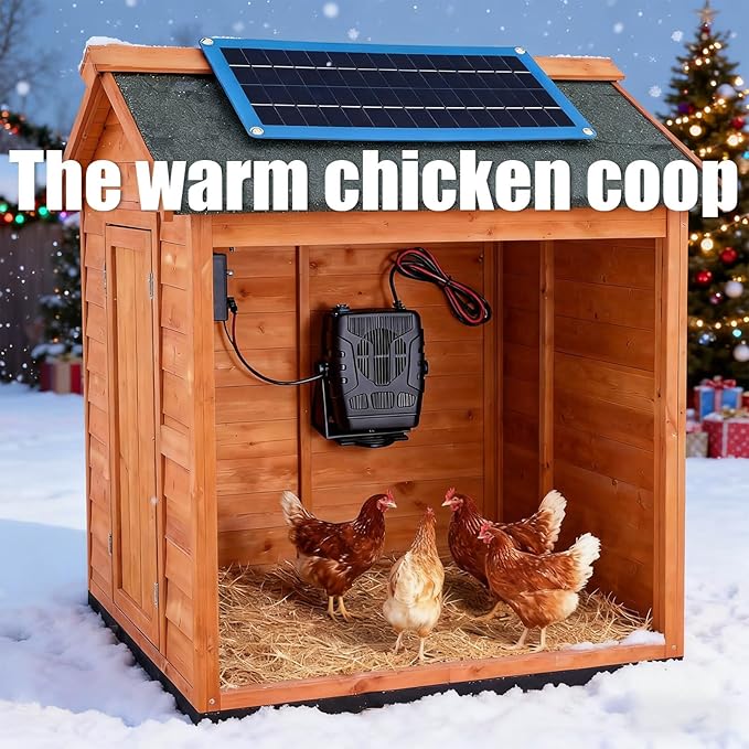 Solar Heater For Chicken Coop – 2026 Grade Overheating Protection Design, 30W Safe Solar-Powered Winter Warmer for Animal Shelters, Stables