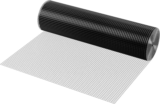 VEVOR Hardware Cloth, 36'' x 50' 1/2 inch Galvanized Wire Mesh Roll, 19 Gauge Chicken Wire Fencing Roll, Vinyl Coating Metal Wire Mesh for Chicken Coop Barrier, Rabbit Snake Fences, Poultry Enclosures