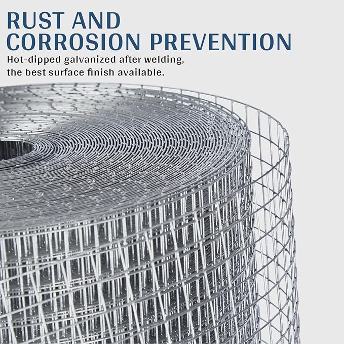 1/4 in. x 3 ft. x 100 ft. 23-Gauge Hardware Cloth, Chicken Wire Fencing, Galvanized Steel Mesh, Silver