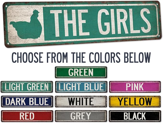 The Girls Chicken Coop Décor - Made In USA - Outdoor Sign Chicken Coop Sign Hen House Décor Chicken Decorations Rustic Farm Décor 104180017012