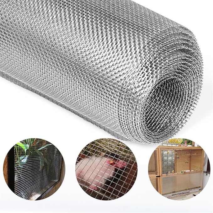 Wire Mesh Roll 13in x 6.56ft Chicken Wire Fence Durable Stainless Steel Mesh Screen Easy to Cut for DIY Project Garden Vent Cover