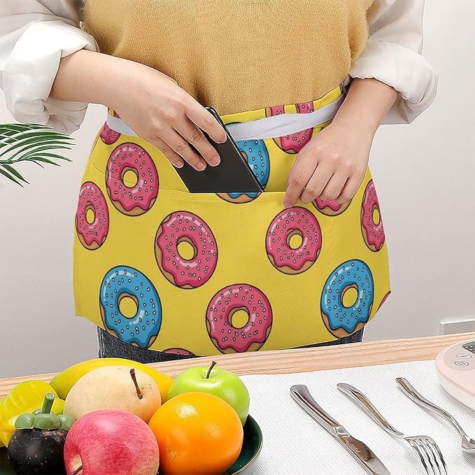 Unisex Half Waiter Waist Short Apron Waterproof Chef Works Waitress Aprons