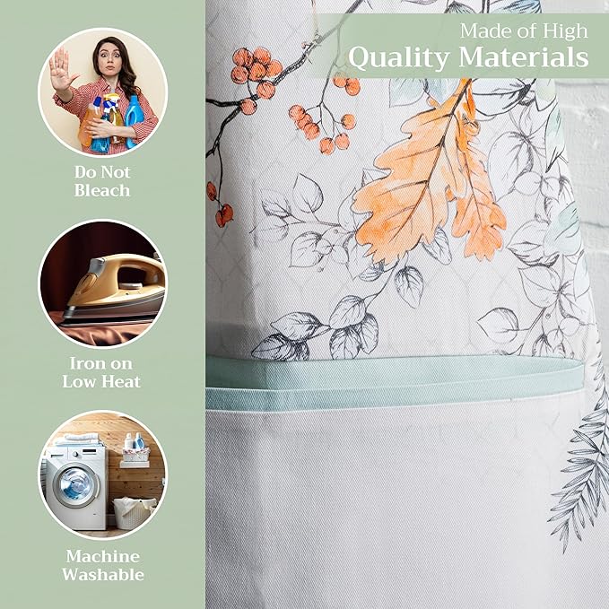 Maison d' Hermine 100% Cotton Apron for women with Pocket Kitchen Chef Apron for Men Cooking Easter Decorations