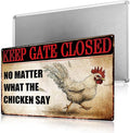 Outdoor Chicken Coop Decor Rustic Farmhouse Wall Decor Chicken Themed Gifts Funny Farm Animals Decorations Retro Metal Sign 8×12 Tin Sign