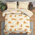Comforter Set Queen Size, Leopard 7 Pcs Bedding for Kids and Adults, Cheetah Bedding Sets with Fitted Sheet 2 Pillowcases & 2 Shams for Bedroom Bed Decor