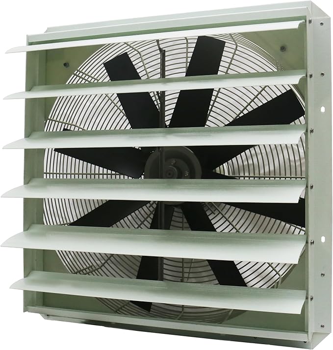 iLiving 24-Inch Corrosion Resistance Shutter Exhaust Fan, Single Speed