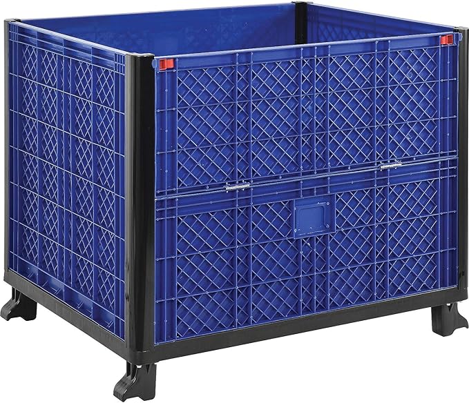 Global Industrial Solid Wall Bulk Container 39-1/4"L x 31-1/2"W x 29"H with One Drop Gate