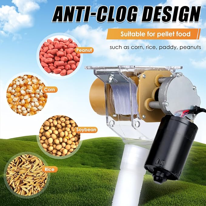 Timed Automatic Chicken Feeder 16 Groups of Timer & Quantitative Poultry Feeders Auto Gravity Food Dispenser Kit for Chicken Rooster Dog Duck Cat Bird Chicken Coop