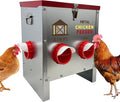XINYI 7.1 Gallon Auto Chicken Feeder, 6 Ports Galvanized Chicken Feeder,Large Chicken Food Container No Waste & Rodent Proof Chicken Food Dispenser System, Weatherproof Duck Feeder