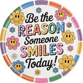 AWISZZZ Be Reason Smile Metal Sign 8x8in Round Inspirational Plaque for Office Wall Decor Kindness Gift