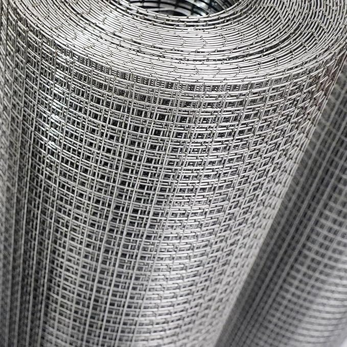 Hardware Cloth 1/4 inch 16" x 33 ft, Galvanized 23 Guage Wire Hardware Mesh, Welded Chicken Wire Fence Fencing Roll for Chicken Coop Wire, Rabbit Cage Wire, Poultry and Animal Cage Netting Screen