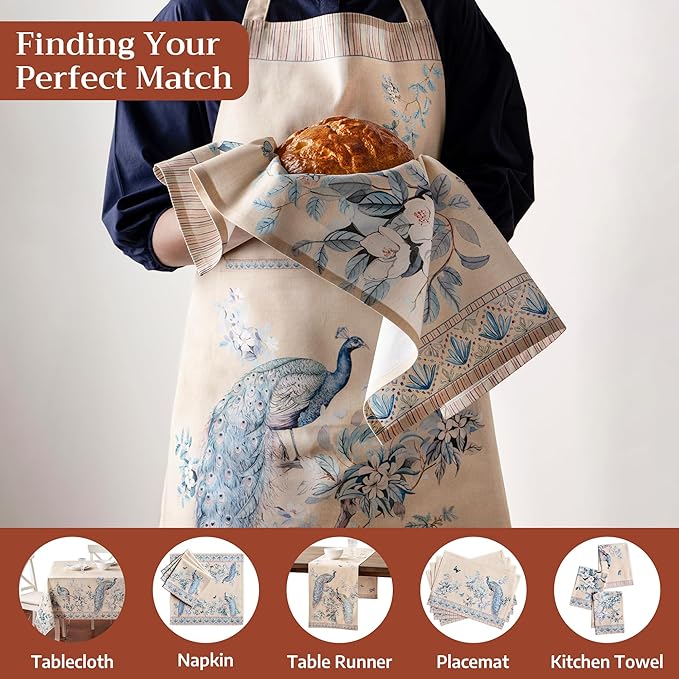 Maison d' Hermine 100% Cotton Apron for women with Pocket Kitchen Chef Apron for Men Cooking Easter Decorations