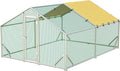 Quictent Premium Large Metal Chicken Coop Run Upgraded with Reinforced Hardware Cloth & 1.26" Galvanized Metal Tube, Walk-in Poultry Cage for Outdoor Yard Farm, Waterproof Cover, 13.1x9.8x6.6FT