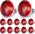 VIHOSE 12 Pack Infrared Heat Lamp for Chickens 150 Watt 120v Thickened Red Heat Lamp Bulbs for Food Service, Reptile, Pet, Bathroom, Light Therapy Use E26 Base