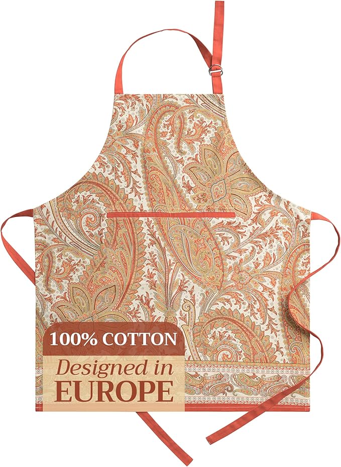 Maison d' Hermine 100% Cotton Apron for women with Pocket Kitchen Chef Apron for Men Cooking Easter Decorations