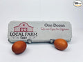 12 count Egg Cartons - Printed Red Barn - Recycled Paper Pulp, Solid Top Style for Chicken Eggs - Made in USA