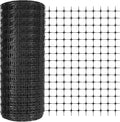 Preboun 2 x 164 ft Plastic Mesh Fence Plastic Safety Fence Roll Reusable Animal Construction Barrier Netting Temporary Pool Fencing Snow Fences for Construction Animal Garden Fencing(Black)