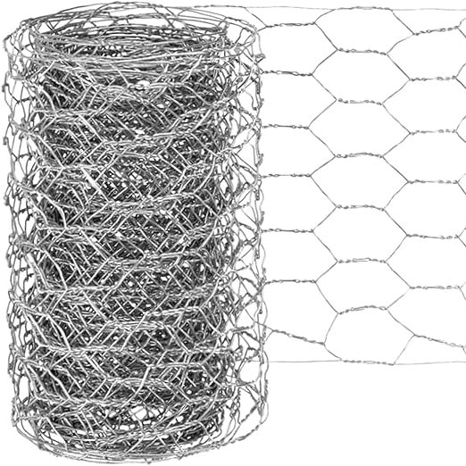 Galvanized Chicken Wire Mesh Fencing 14'' x 20', Anti-Rust Hexagonal Net for Outdoor Gardening, Protect Plants/Vegetables/Flowers/Fruits from Dogs, Rabbits, Squirrels