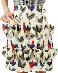 Homaisson Egg Apron, 15 Pockets Durable Canvas Egg Collecting Holding Apron Gathering for Chicken Duck Goose Eggs