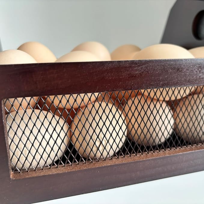 Egg Basket,Wooden Egg Basket for Gathering Fresh Eggs,Farmhouse Chicken Egg Collecting Basket for Countertop
