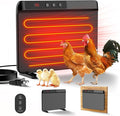 TIMEBAL Chicken Coop Heater with Adjustable Temperature Remote Control, 200 Watts Radiant Heat Flat Panel Heaters for Winter Heating，Energy Efficient Warmer for Chick Poultry Animals, Black