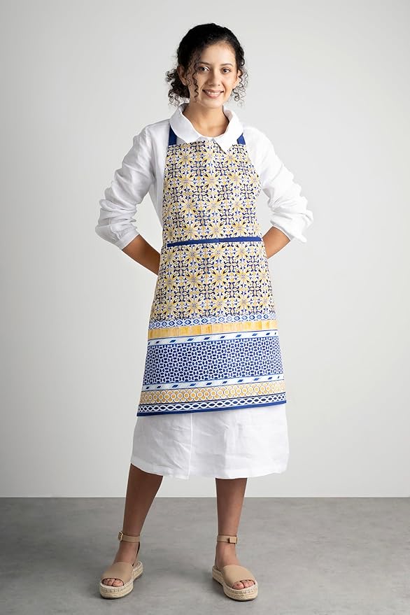 Maison d' Hermine 100% Cotton Apron for women with Pocket Kitchen Chef Apron for Men Cooking Easter Decorations