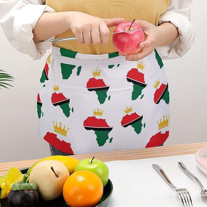 Waterproof Half Waist Apron Kitchen Chef Apron for Cooking Server Waitress