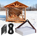6.6x10ft Chicken Coop Cover for Winter,Chicken Coop Tarp with Elastic Cords & Rope,Waterproof Windproof Winterizing Insulation for Chicken Run,Porch Patio Poultry Enclosure