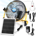 Sumind Solar Powered Fan 15000mah 20w Portable Ventilador Rechargeable Camping Fan Battery Powered with Panel and Light for Outside, Home, Travel, Chicken Coop, Shed, Greenhouse(Yellow,10 Inch)