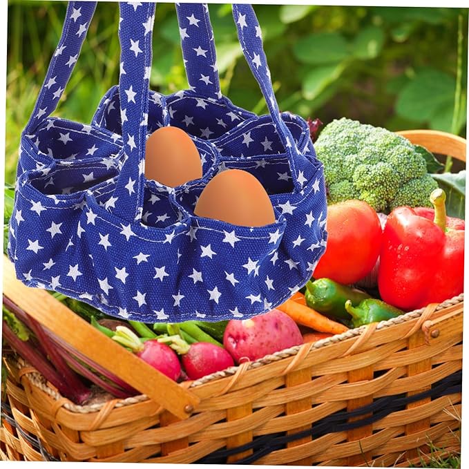 9bags Capacity Egg Collecting Basket with Pouches Gathering Bag for Fresh Chicken Duck and Goose Eggs Unique Design for Farmhouse and Garden Use