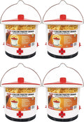 Farm Innovators 4 Pack Heated Chicken Waterer, Poultry Drinker Bucket, 2 Gallon