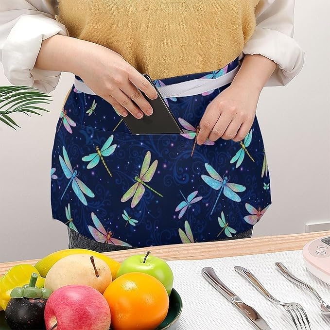 Server Waitress Waist Apron Cooking Kitchen Restaurant Aprons for Women Men
